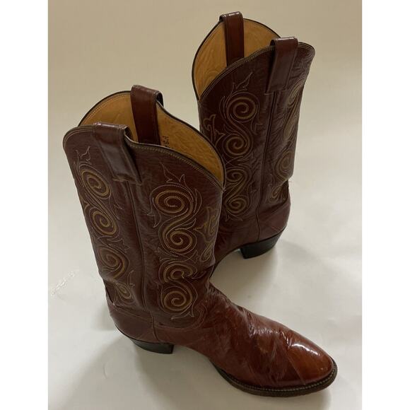Vintage‎ Exotic Justin Cowboy Boots Men’s 8.5D Western Style 8207 Country Rodeo - Picture 1 of 13